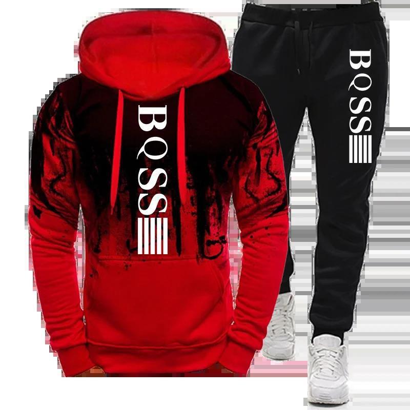 Men's Sports Hoodie Sport Pants Suit