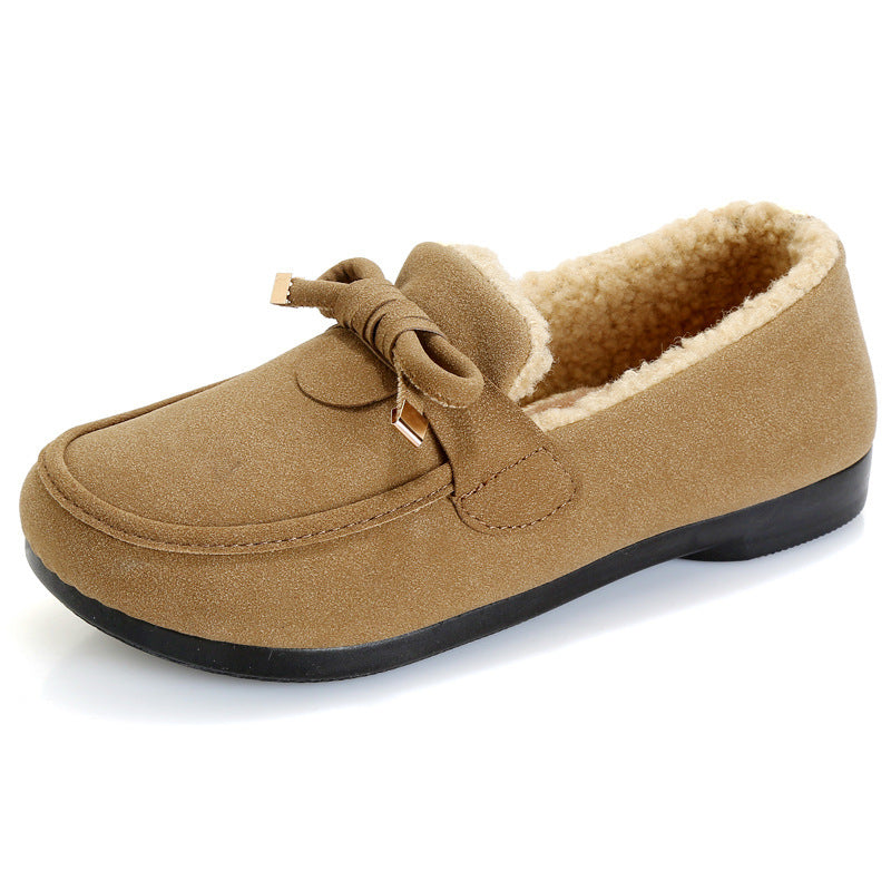 Fleece-lined Warm Leisure Flat Shoes