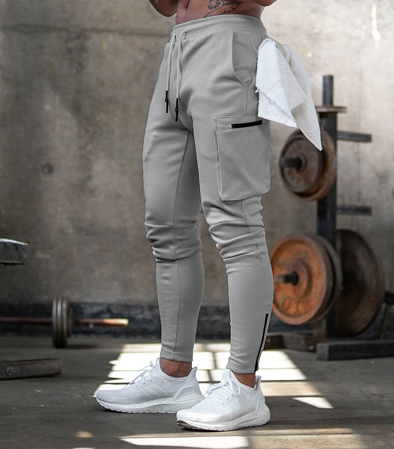 Men's Casual Fitness Trousers New Style Zipper Sports Trousers