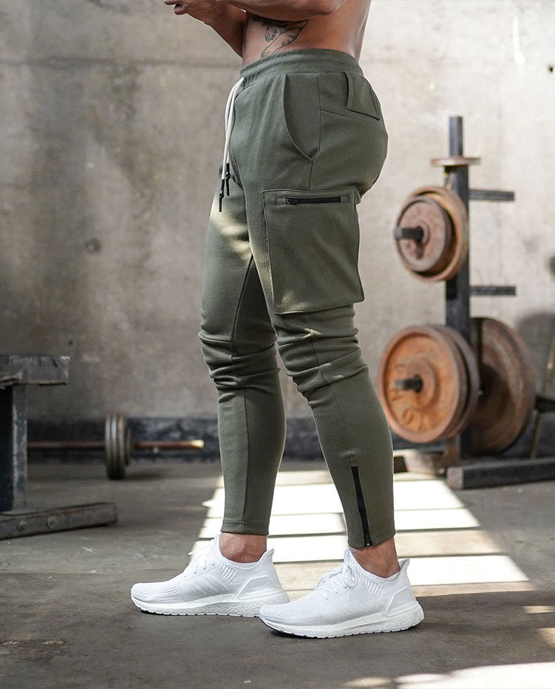 Men's Casual Fitness Trousers New Style Zipper Sports Trousers