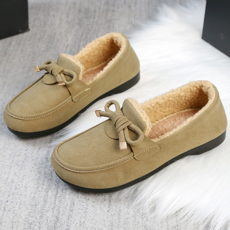 Fleece-lined Warm Leisure Flat Shoes