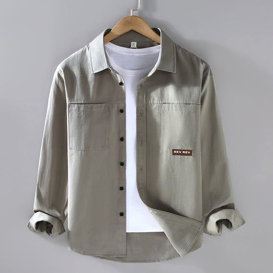 Workwear Shirt Coat Men's Loose All Cotton