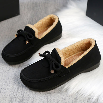 Fleece-lined Warm Leisure Flat Shoes