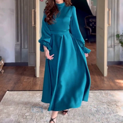 Elegant Ruffled Long Sleeve Dress