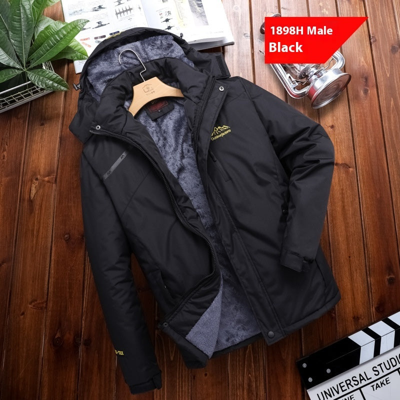 Men's Plus Size Loose Riding Windproof Mountaineering Cotton-padded Jacket