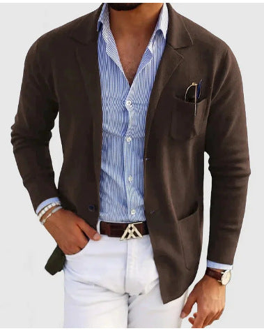 Men's Leisure Double Button Suit Jacket