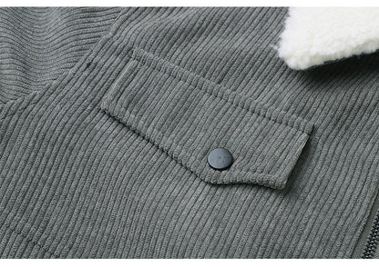 Men's Lapel Jacket Fleece-lined