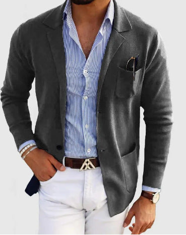 Men's Leisure Double Button Suit Jacket