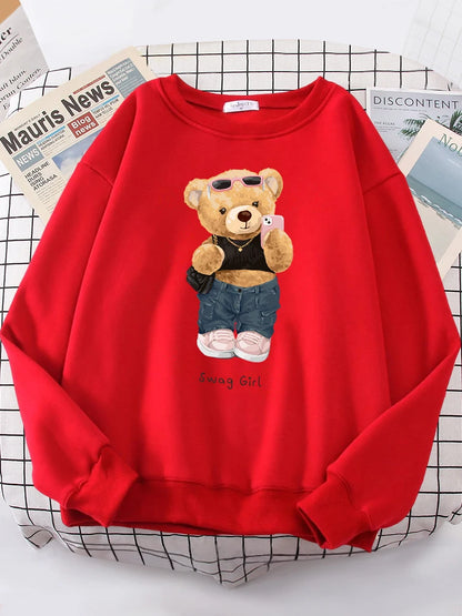 Teddy Bear Selfie Swag Funny Sweatshirt