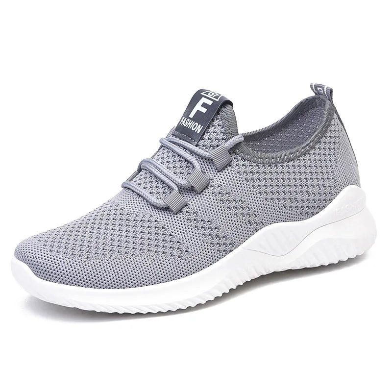 Trendy Shoes New Fly-Knit Sneakers Soft Bottom Casual Shoes Mesh Low-Top Running Shoes