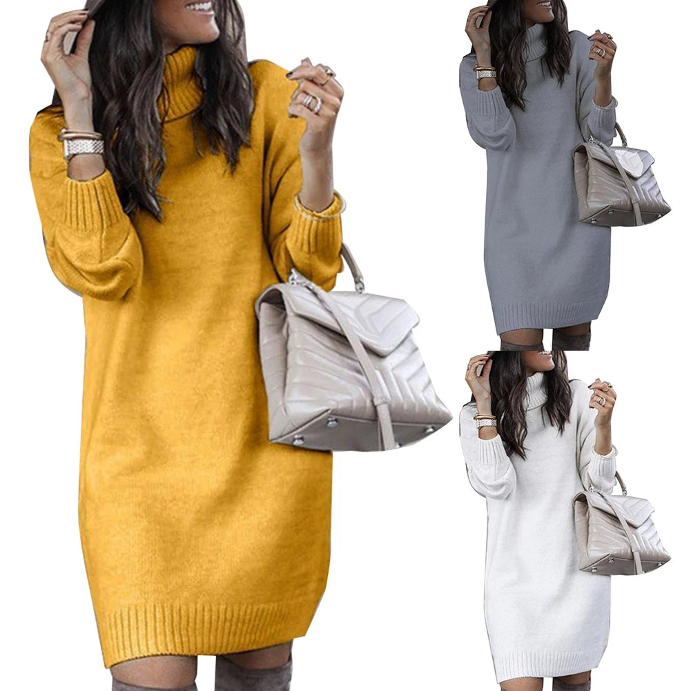 Knee-length sweater Dress Women