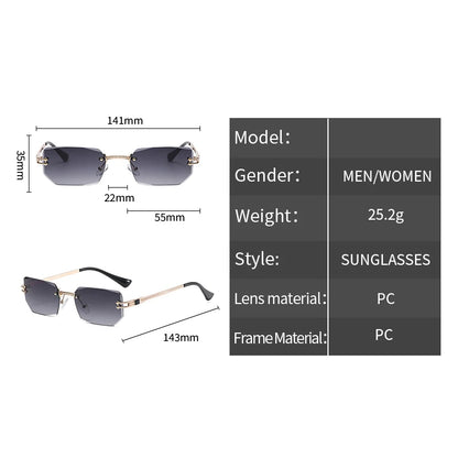 Small Rimless Sunglasses