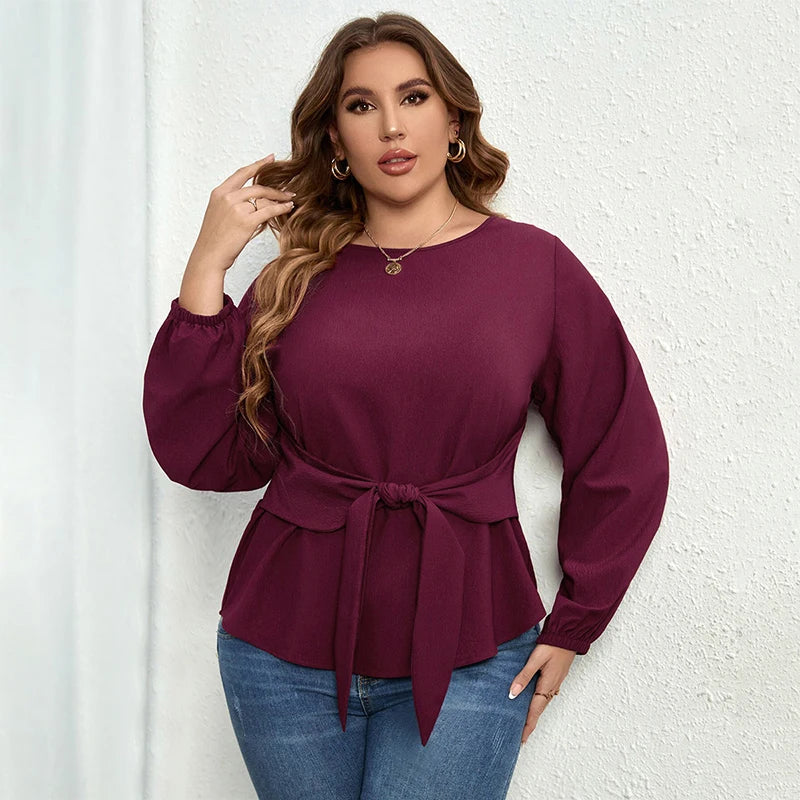 O-Neck Solid Blouse