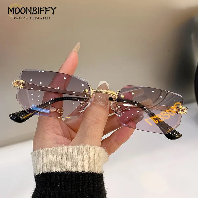 Small Rimless Sunglasses