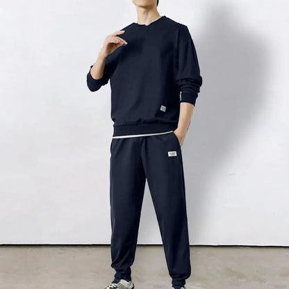 Casual Sports Sweatshirt Jogger Pants Set for Men