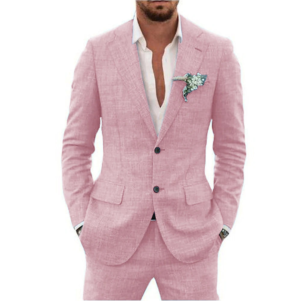 Men's Suit Lapel Collar Single-breasted 2 piece High Quality Blazer