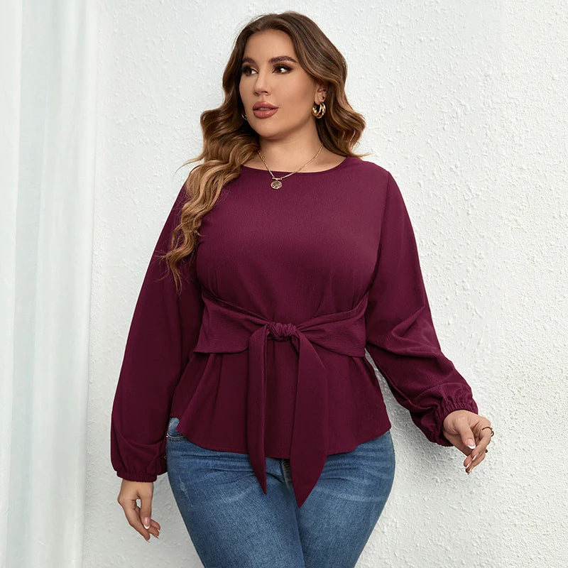 O-Neck Solid Blouse