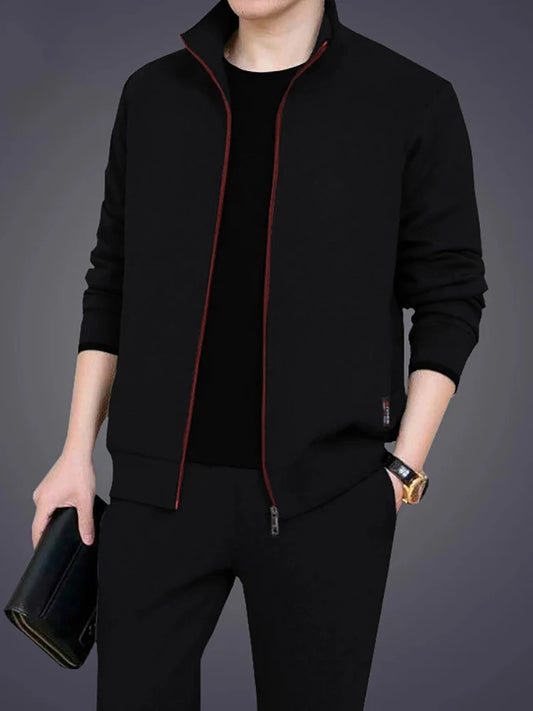 Mens Casual Tracksuits Sportswear Jackets + Pants 2 Piece Sets