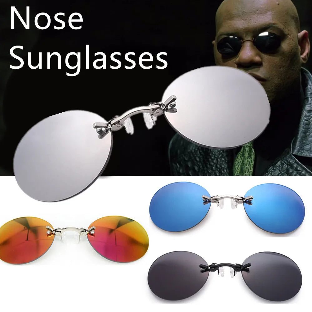 1pc Clip On Nose Sunglasses Frameless