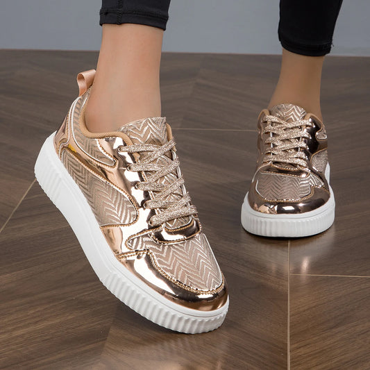 Metal Color Sneakers