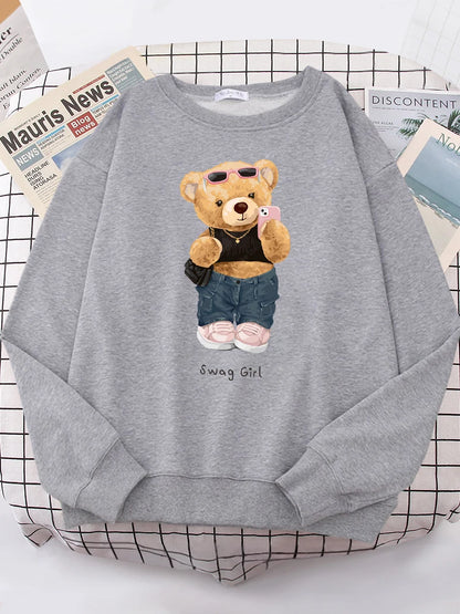 Teddy Bear Selfie Swag Funny Sweatshirt