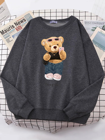 Teddy Bear Selfie Swag Funny Sweatshirt