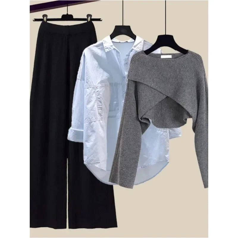 3 Piece Sets Womens Outfit Office Ladies Elegant