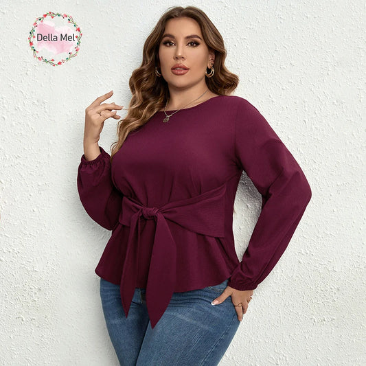 O-Neck Solid Blouse