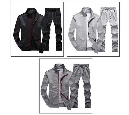 Mens Casual Tracksuits Sportswear Jackets + Pants 2 Piece Sets