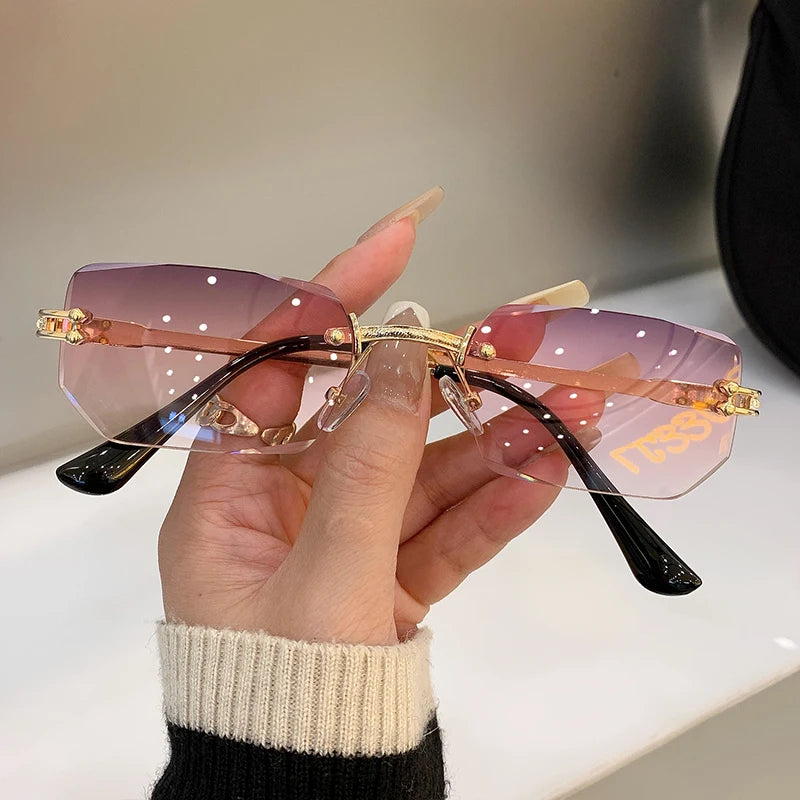 Small Rimless Sunglasses