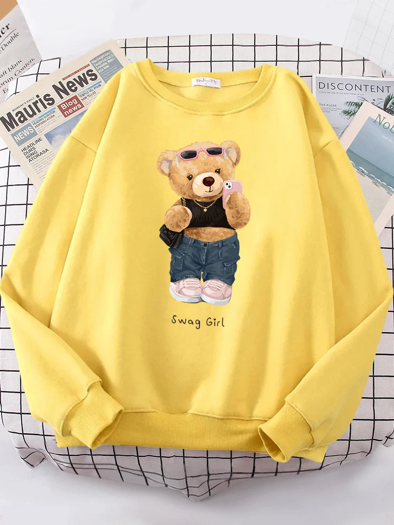 Teddy Bear Selfie Swag Funny Sweatshirt