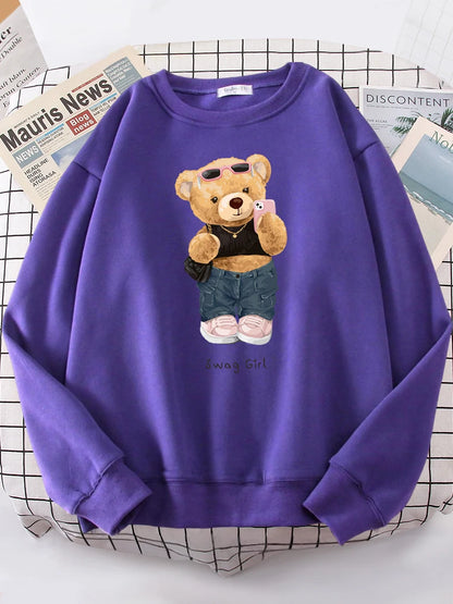 Teddy Bear Selfie Swag Funny Sweatshirt