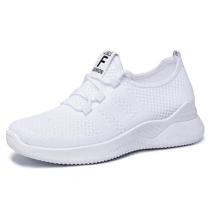 Trendy Shoes New Fly-Knit Sneakers Soft Bottom Casual Shoes Mesh Low-Top Running Shoes