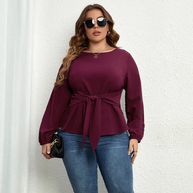 O-Neck Solid Blouse