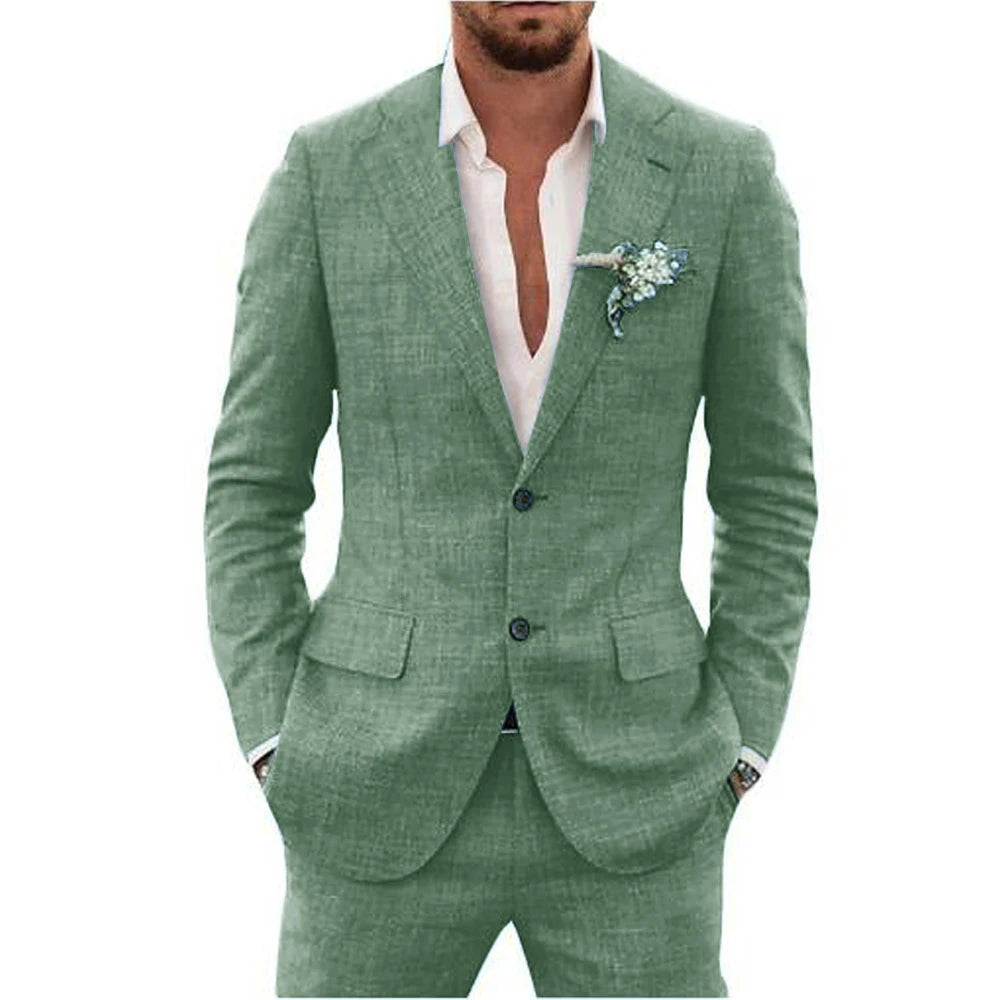 Men's Suit Lapel Collar Single-breasted 2 piece High Quality Blazer