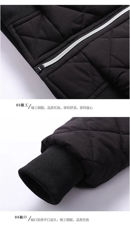 2024 Men's Thick Warm Bomber Jacket Coats