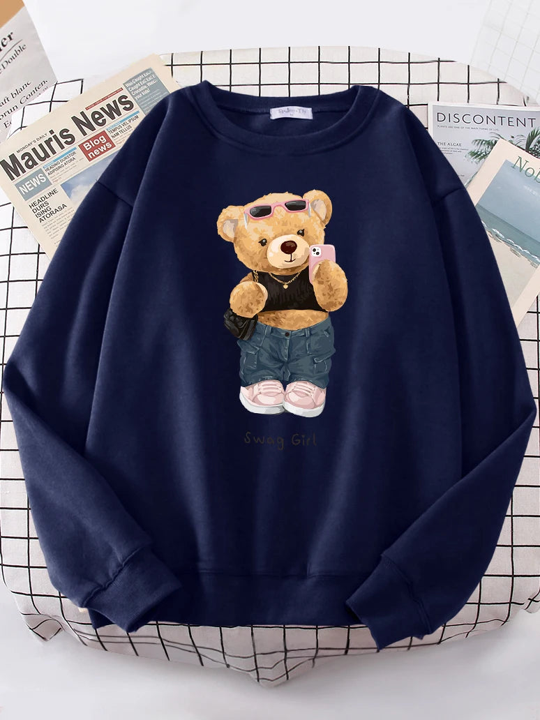 Teddy Bear Selfie Swag Funny Sweatshirt