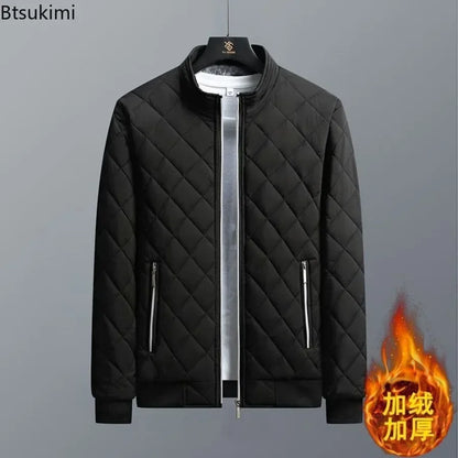 2024 Men's Thick Warm Bomber Jacket Coats