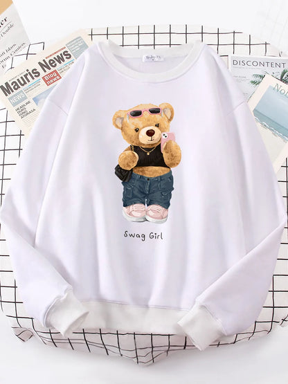 Teddy Bear Selfie Swag Funny Sweatshirt