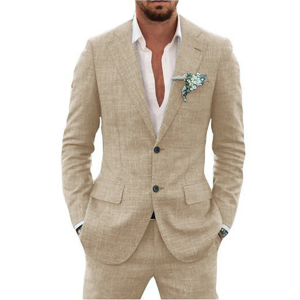 Men's Suit Lapel Collar Single-breasted 2 piece High Quality Blazer