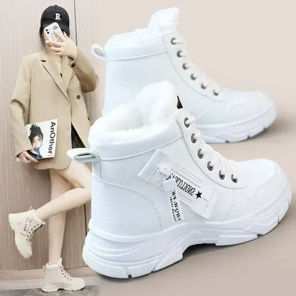 Thick-soled Women boots Warm Plus Velvet Cotton Shoes