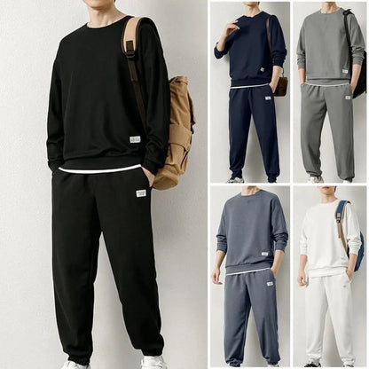 Casual Sports Sweatshirt Jogger Pants Set for Men