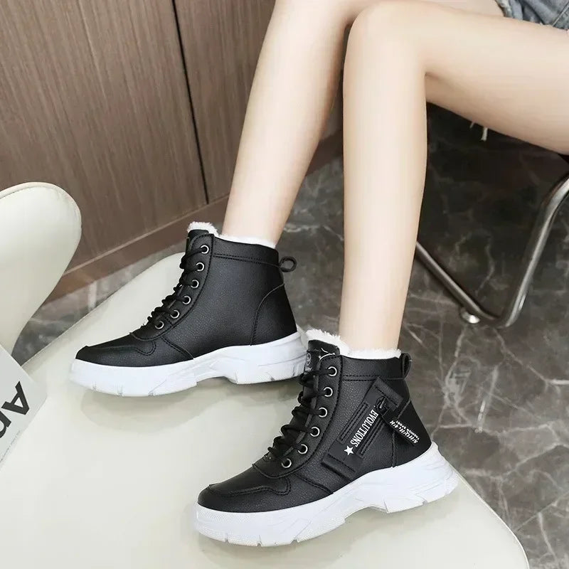 Thick-soled Women boots Warm Plus Velvet Cotton Shoes