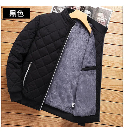 2024 Men's Thick Warm Bomber Jacket Coats