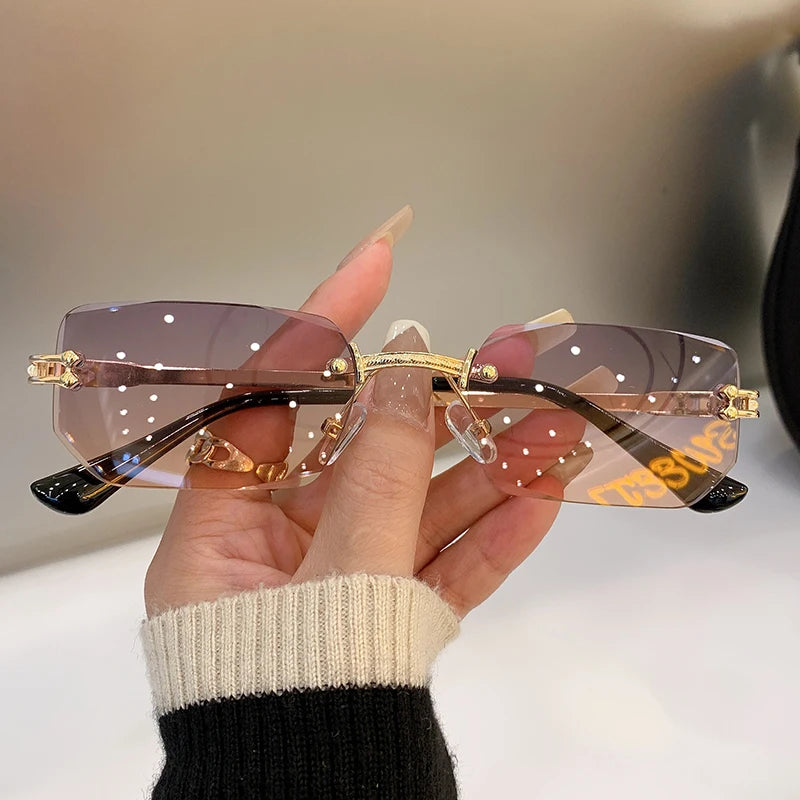 Small Rimless Sunglasses