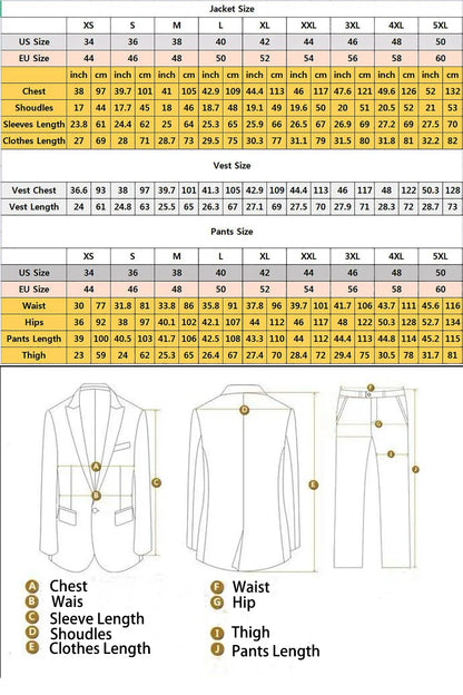 Men's Suit Lapel Collar Single-breasted 2 piece High Quality Blazer