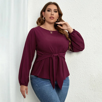 O-Neck Solid Blouse