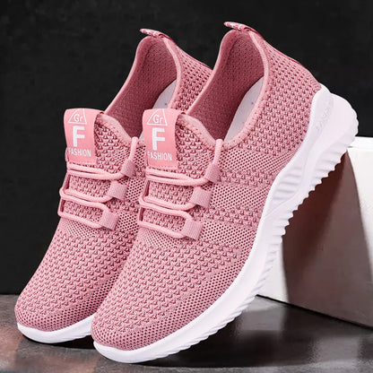 Trendy Shoes New Fly-Knit Sneakers Soft Bottom Casual Shoes Mesh Low-Top Running Shoes