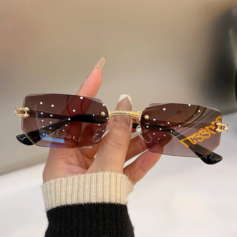 Small Rimless Sunglasses