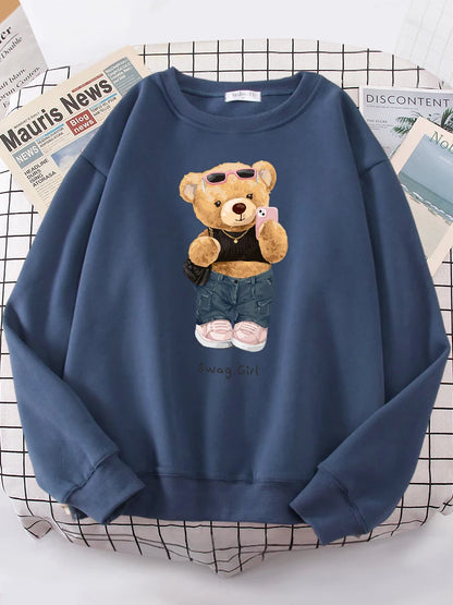 Teddy Bear Selfie Swag Funny Sweatshirt